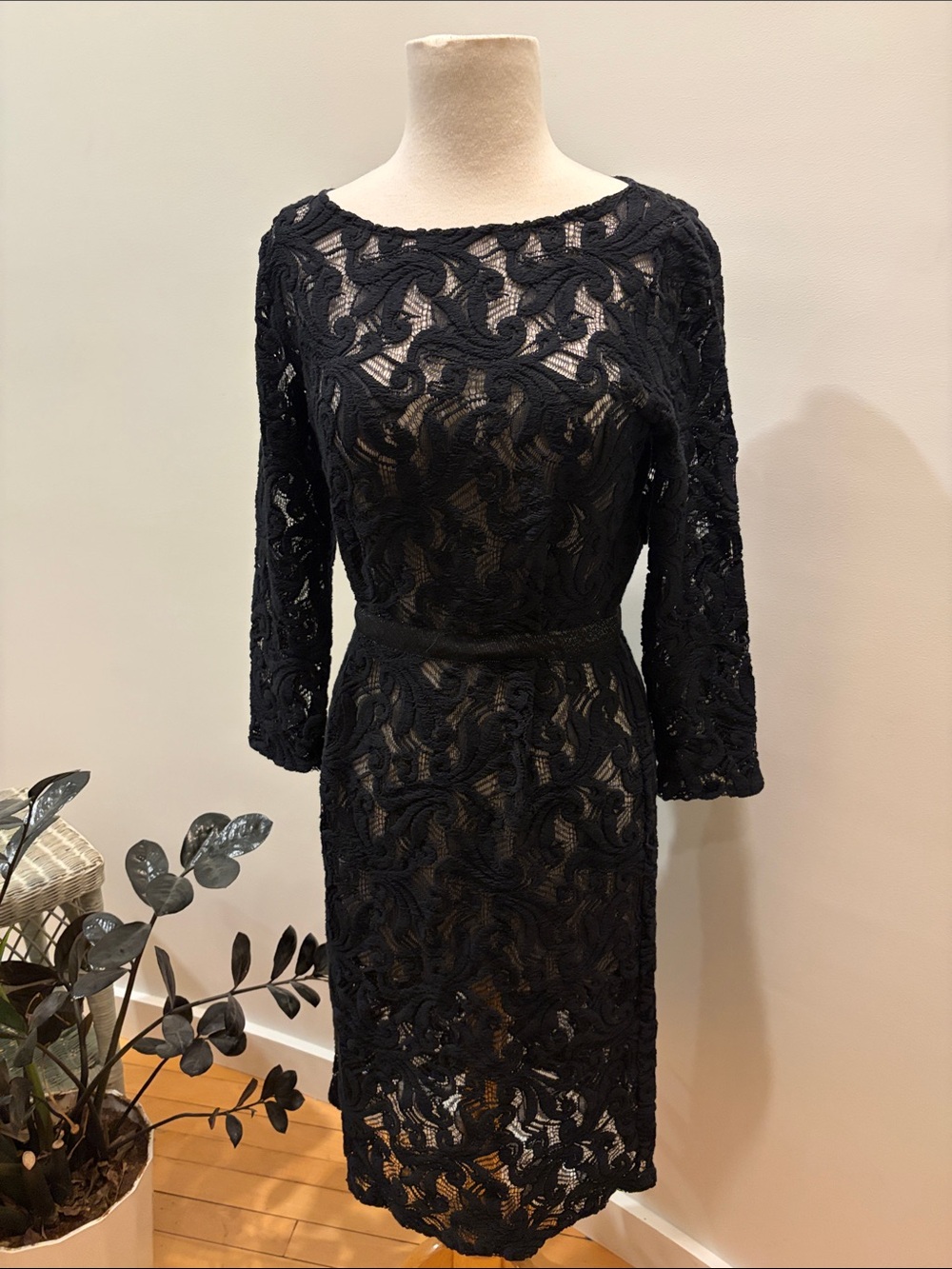 Rachel Comey Black Lace Long-Sleeve Sheath Dress size XS or S